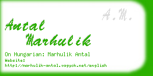 antal marhulik business card